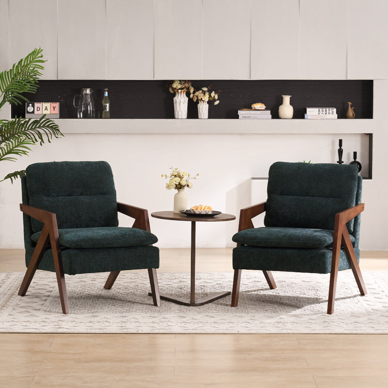 Fauteuil d'appoint Mid-Century, Vert
