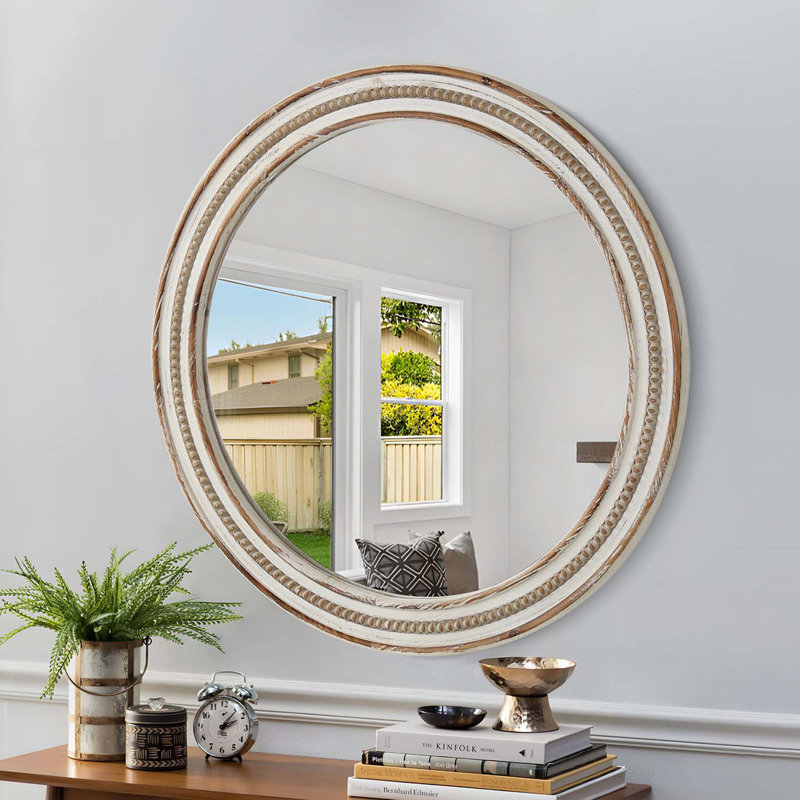 Miroir mural rond 23,62 po fabriqué à la main