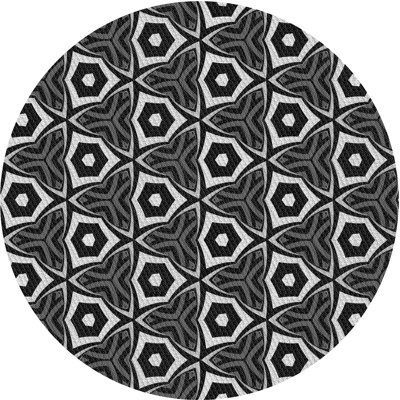 Tapis noir/gris à motifs