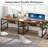 78.7" Double Desk For Two Person With Bookshelves, Rustic Brown Industrial 2-Person Computer Workstation With Storage Shelves, Home Office Study Writing Table