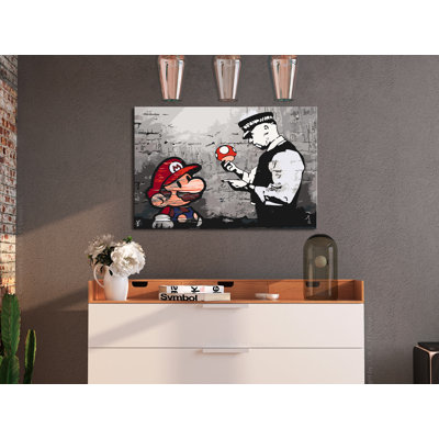 Paint By Numbers Kit - Mario By Banksy