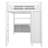 Metal Loft Bed with Wardrobe and L-Shaped Desk, Storage Cubes and Shelves, Heavy Duty Space-Saving Loft Bed-272211444