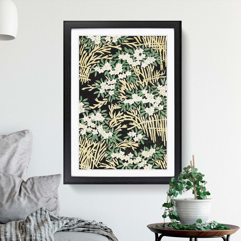 Forest by Watanabe Seitei - Picture Frame Painting Print, 87cm H x 62cm W x 2cm D, Black Framed