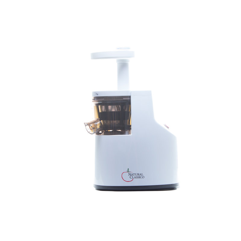 White Electric Slow Masticating Juicer with Reverse Function