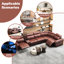 Canapé modulaire en cuir brun foncé 6 pièces pour le salon, inclinable électrique avec cuir respirant, mousse à haute résilience, structure en bois, rangement intégré et fonctionnalité de compatibilité avec les porte-gobelets