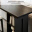 Bureau rectangulaire simple en bois massif noir-1858919690
