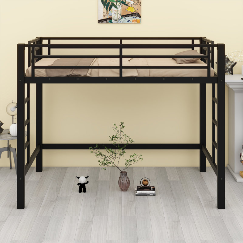 Loft Bed With Easy-Access Ladder And Full Safety Guardrails, Twin