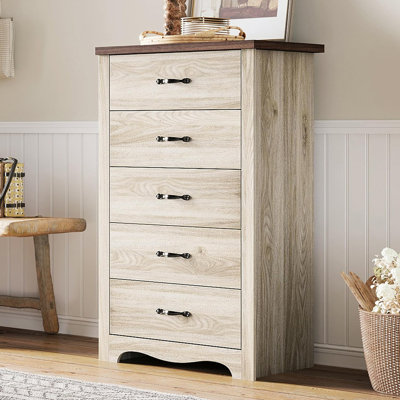 5 Drawers Dresser For Bedroom, Wood Dresser Chest Of Drawers, Modern Dressers For Bedroom, Living Room, Closet by Red Barrel Studio