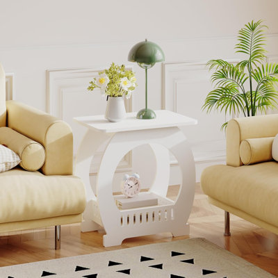 44cm W PVC Bedside Table