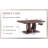 Modern Minimalist Rectangular MDF Coffee Table, Walnut Dark Brown Sticker-Patterned | Gift Idea