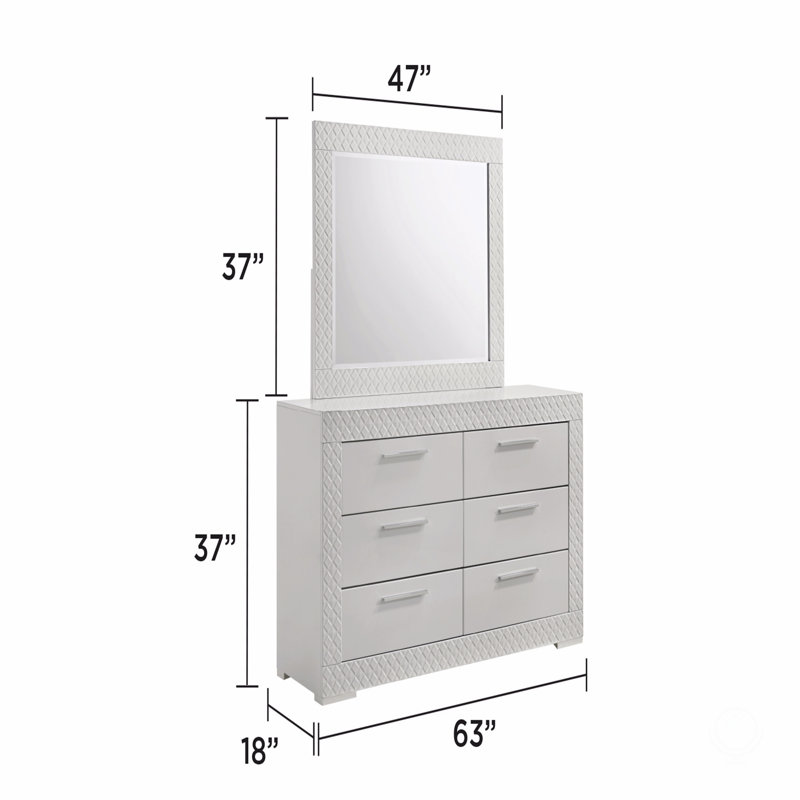 Miroir de style moderne en bois