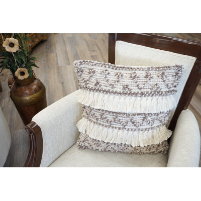 Cotton Blend Throw Pillow