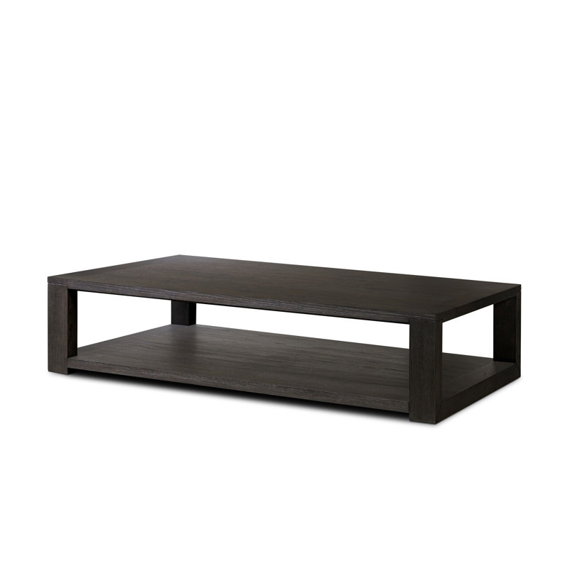 Thomas Solid Wood Coffee Table, Dark Anthracite