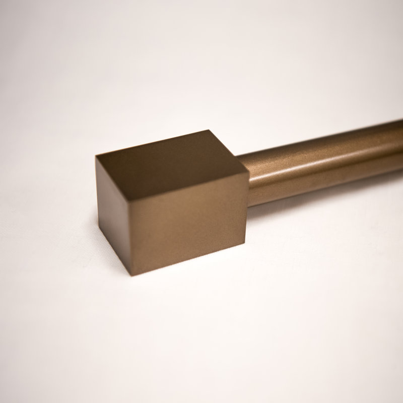 Tringle à rideaux simple réglable 1 po Audrinah, H 1,5 po x l 84 po x P 1,5 po, Bronze