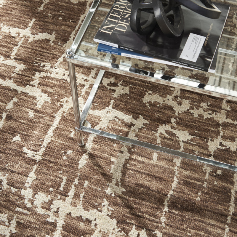 Nourison Taylorrose Modern Indoor Rug, Rectangle 7'9" x 9'9", Mocha Ivory