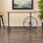 Holden Natural Finish 1-Shelf Console Table With Black Metal Wheels, 29.76" H X 48.3" W X 15.37" D