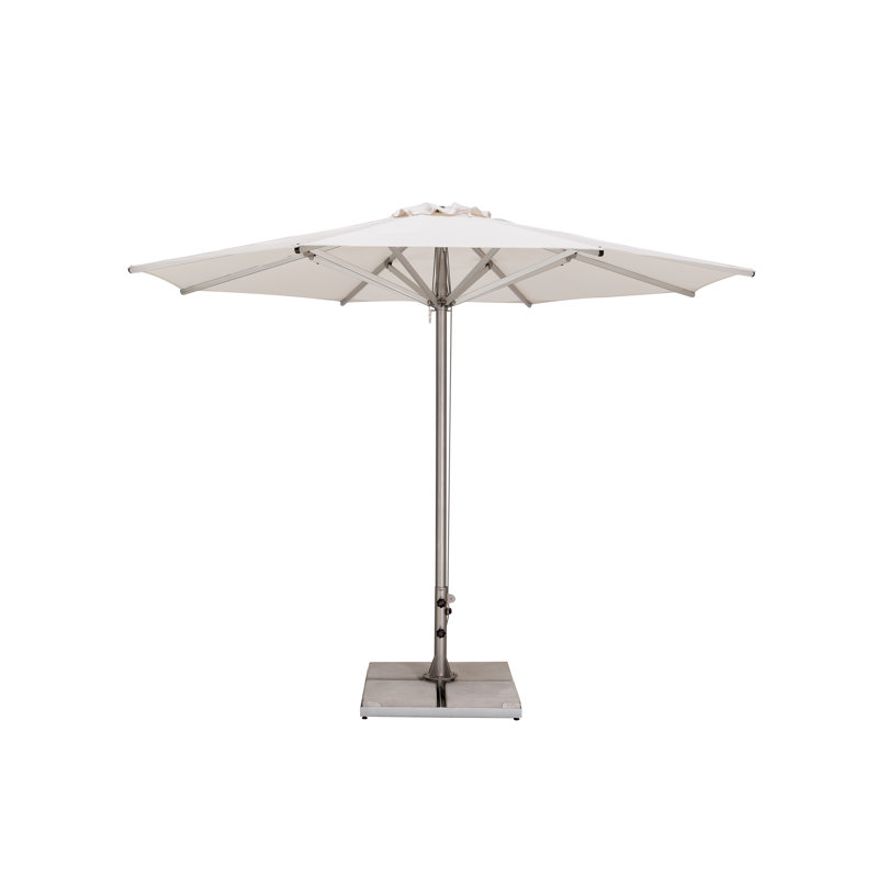 Storm 11.5' Round Umbrella, Silver Gray, Double Stack Metal Plate