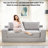 Convertible 2 Grey , Memory Foam, Steel Frame, Corduroy, No Assembly, Perfect For High-Traffic Guest Rooms Corduroy , Design, Suitable Small Living Spaces