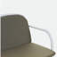 Causeuse d'extérieur en polypropylène Luna, structure blanche avec coussin vert Luna