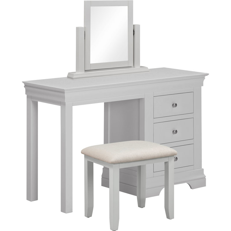 Melchior Dressing Table Set, Pebble Grey