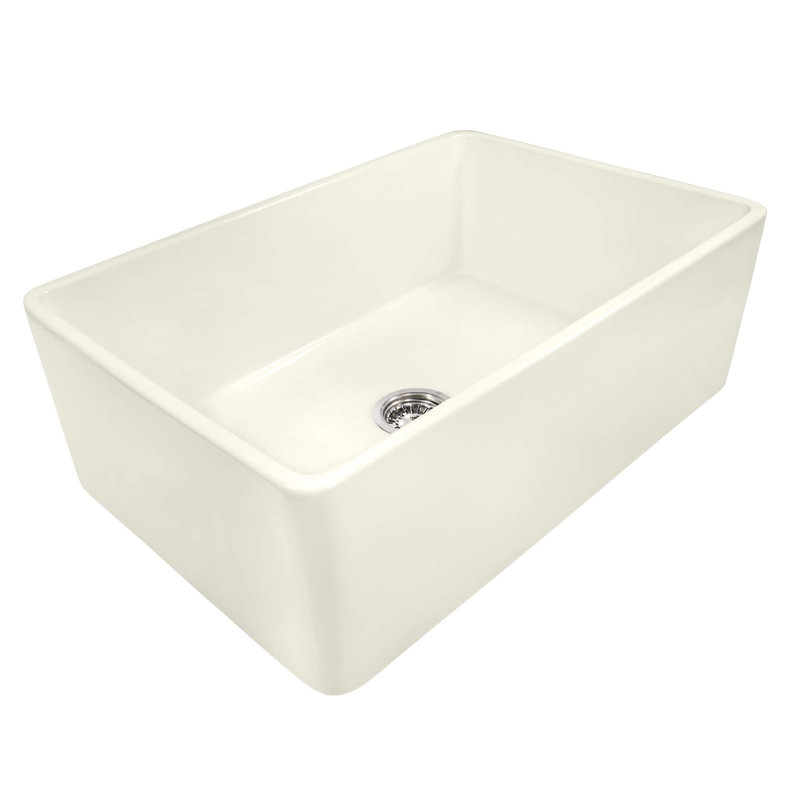 Fiamma 30" L x 20" W Farmhouse Kitchen Sink, Light Biscuit