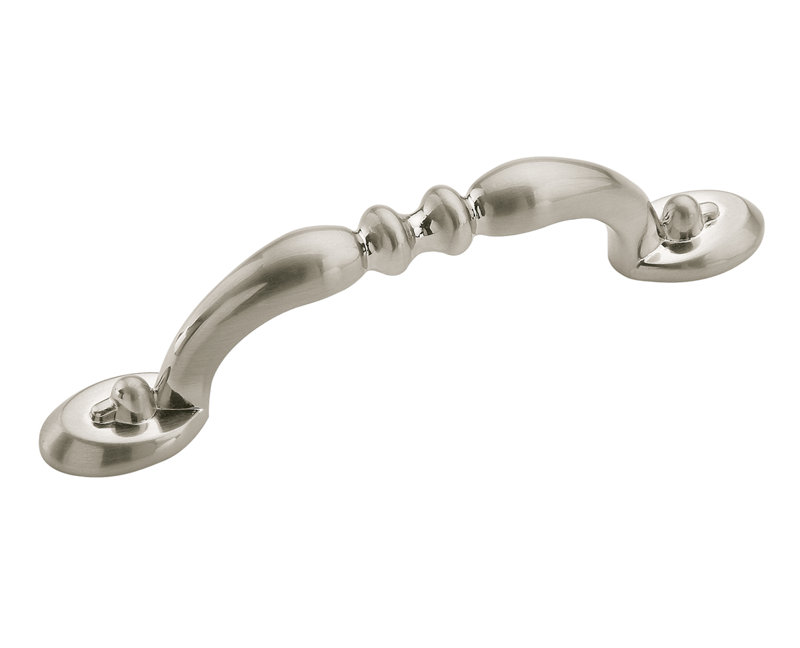 Sterling Nickel Traditional Cup Pull with Mounting Hardware