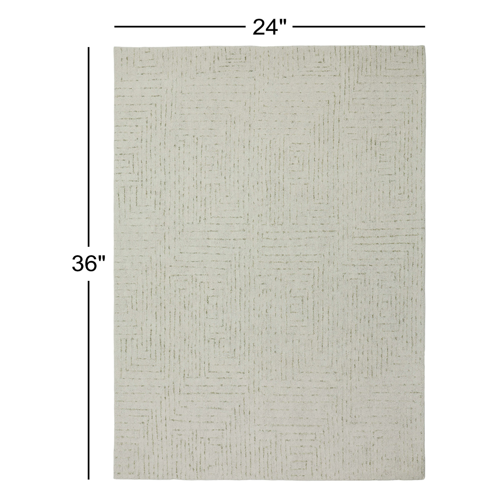 Kalise Hand-Tufted Geometric Wool Rug, Rectangle 2' x 3', Green