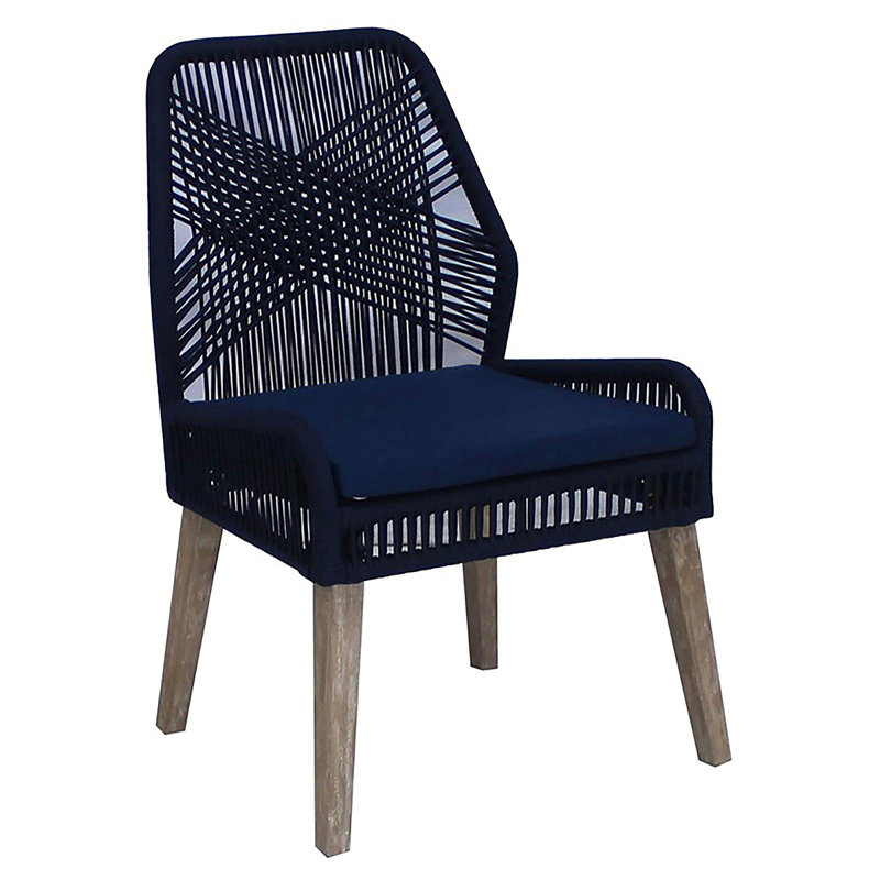 Chaise d'appoint à dossier (ensemble de 2), Bleu
