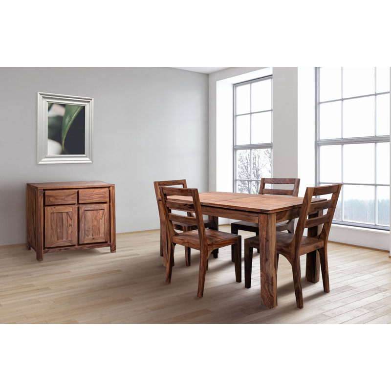 Kanwal Solid Wood Top Dining Set, 30'' H x 40'' W x 72'' L
