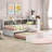 Twin Daybed with Trundle, Storage Cabinets, and USB Ports for Enhanced Functionality-1114639980