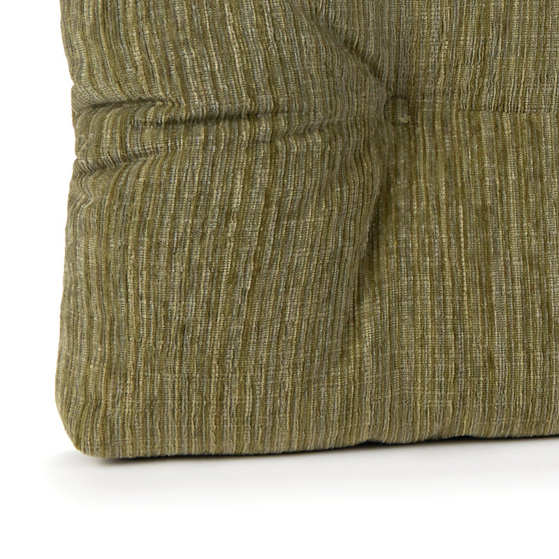 Coussin de banc en chenille antidérapant, L 27 po x P 14 po, Vert clair
