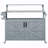 Outdoor Kitchen Island with Raised Shelf, Solid Wood Storage, Stainless Steel Top, and Adjustable Shelves for Versatile Grilling and Storage Solutions-767975009