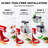 5-in-1 Food Processor Attachment Compatible with KitchenAid Stand Mixers by GVODE