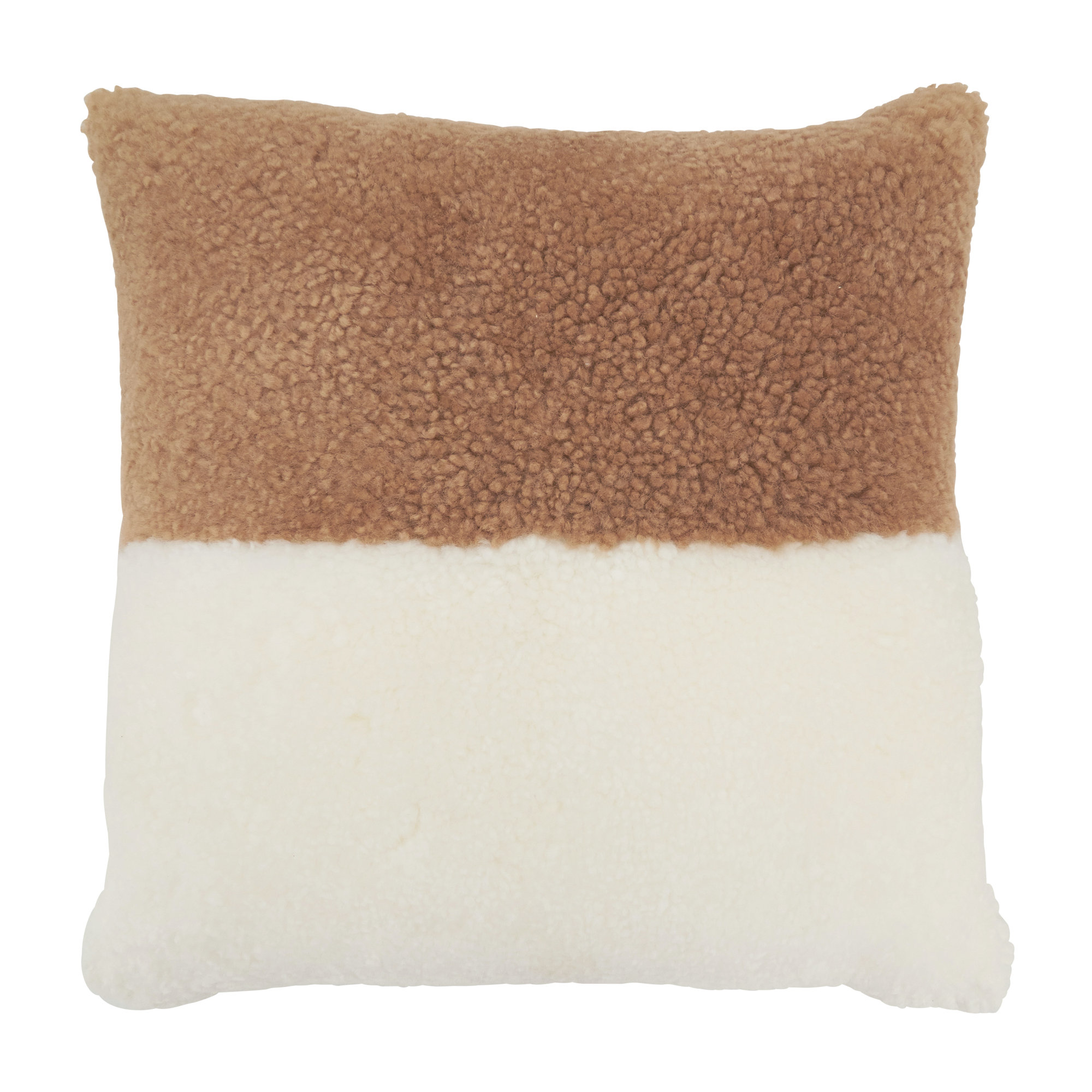 Shearling Collection Sheepskin Throw Pillow, Natural, Down