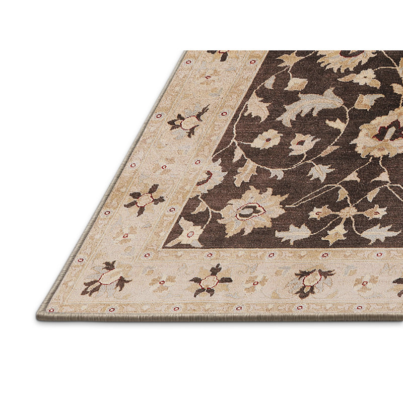 Tapis brun / bleu marine Reimund, Rectangle 7 pi x 9 pi