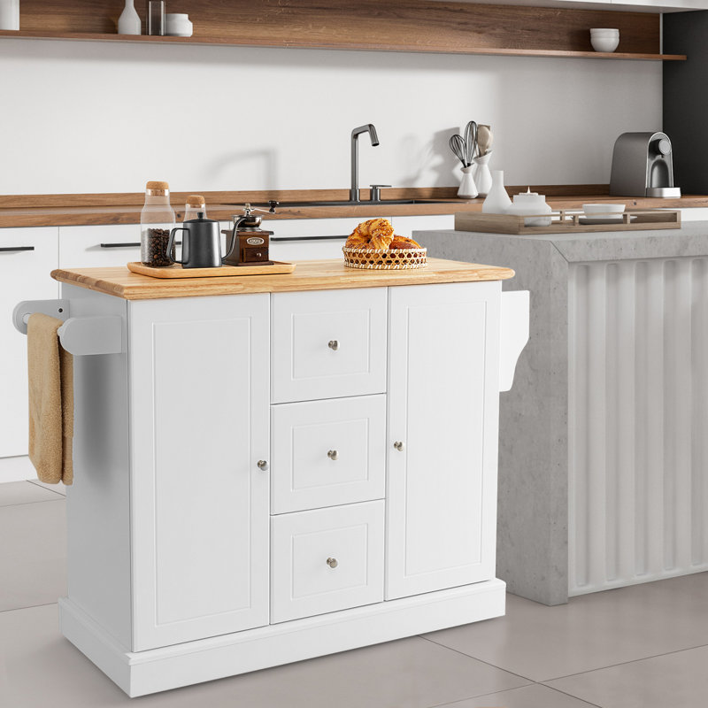 127 cm W Kitchen Island with