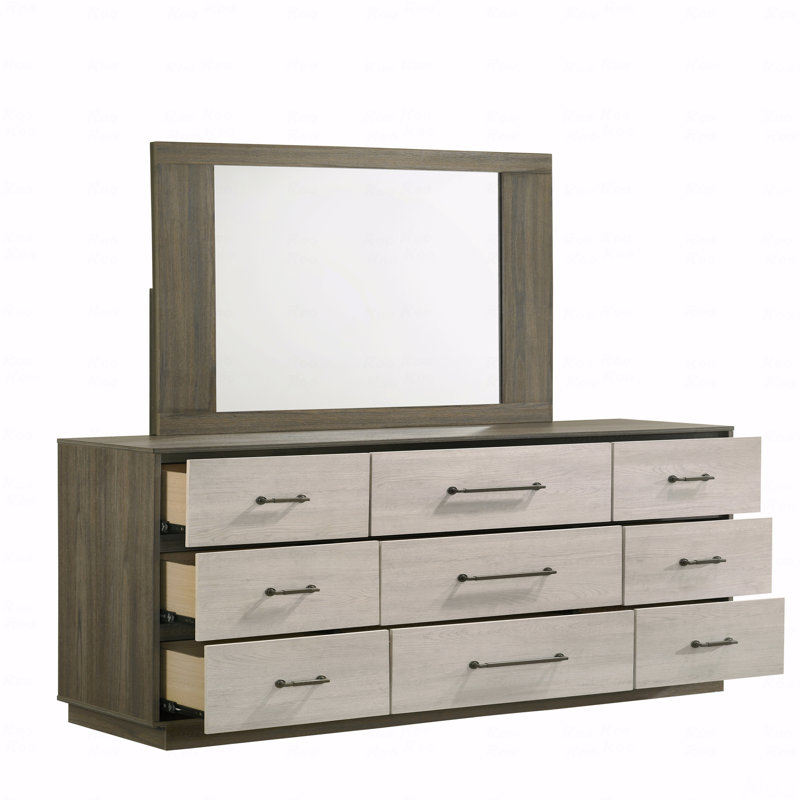 Commode 9 tiroirs, fabrication en bois de style moderne