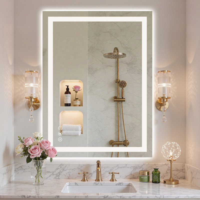 Moxon Anti-Fog Dimmable LED Bathroom Vanity Mirror, 36" x 48"