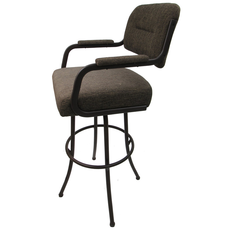 Tabouret pivotant Hildebran, Beige bassin, Beige, Tabouret de bar (siège d’une hauteur de 30 po)