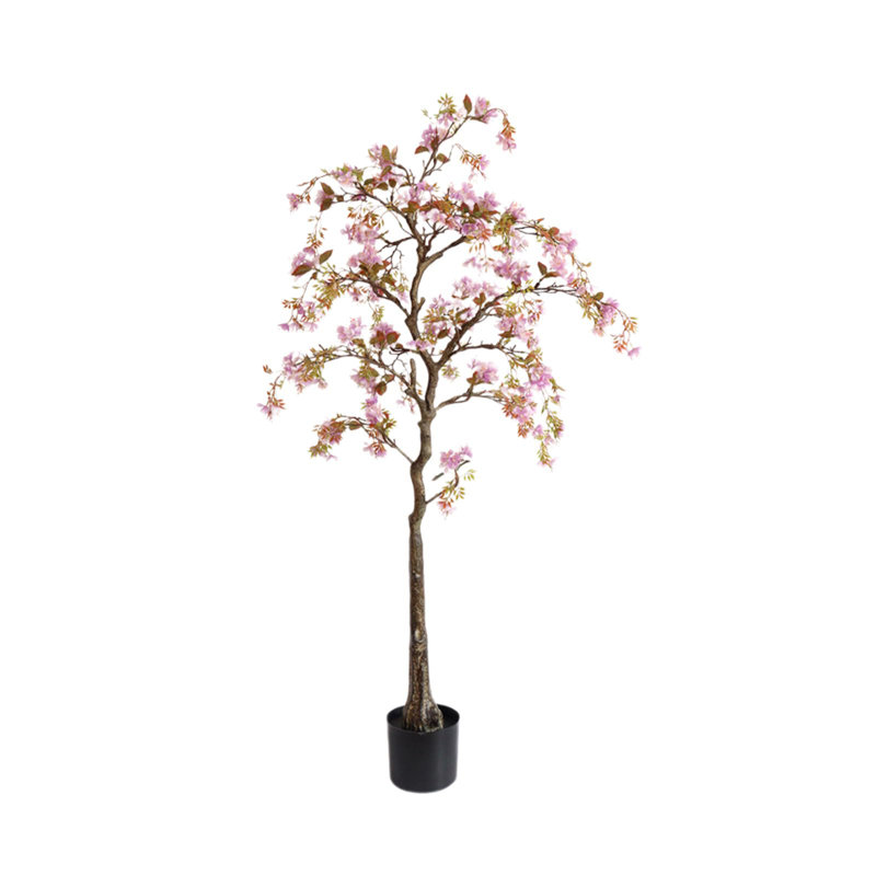 Arbre bégonia artificiel réaliste. Plante de 4,6 pi (140 cm) en fausse soie avec des feuilles réalistes et luxuriantes. Décoration intérieure / extérieure en pot pour la maison et le bureau