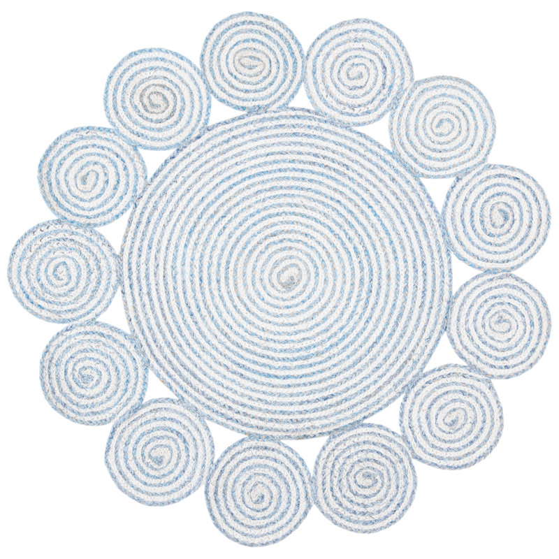 Dubose Hand Woven Performance Rug, Round 7'