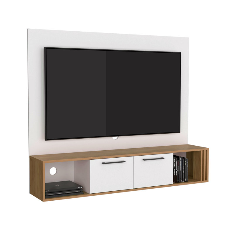 Meuble audio-vidéo, 2 portes, 4 tablettes