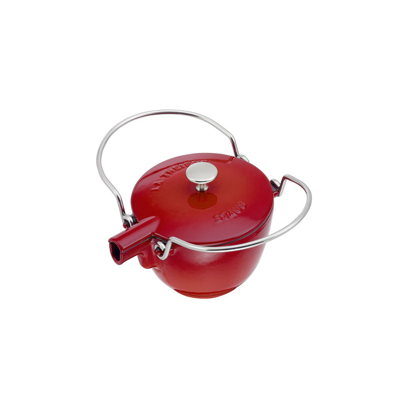 STAUB Cast Iron Tea Pot 1.15L, Cherry