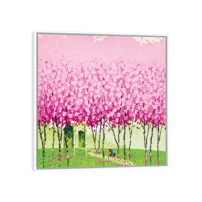 Happiness 1 Piece Painting on Canvas, 93.98 cm H x 93.98 cm W, White Framed