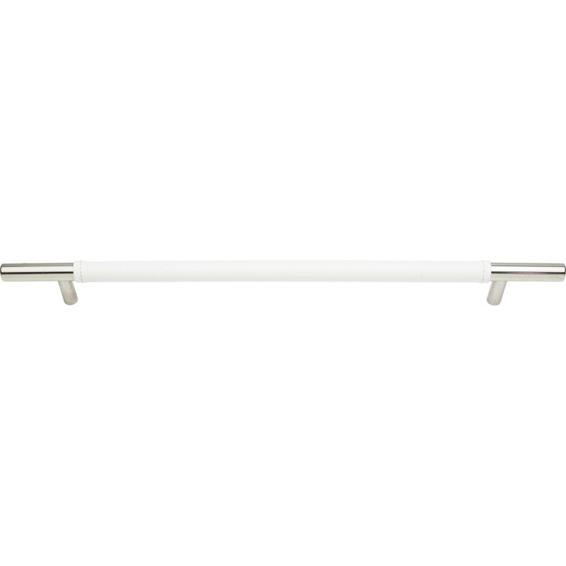 Zanzibar 6 5/16" Center to Center Bar pull, White/Polished Chrome, 11 5/16"