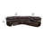 Faux Leather Reclining Curved Sectional Symmetrical-1394986875