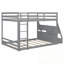 Lit superposé double avec lumières DEL, ports USB, tablettes de rangement et 2 tiroirs-1837602016