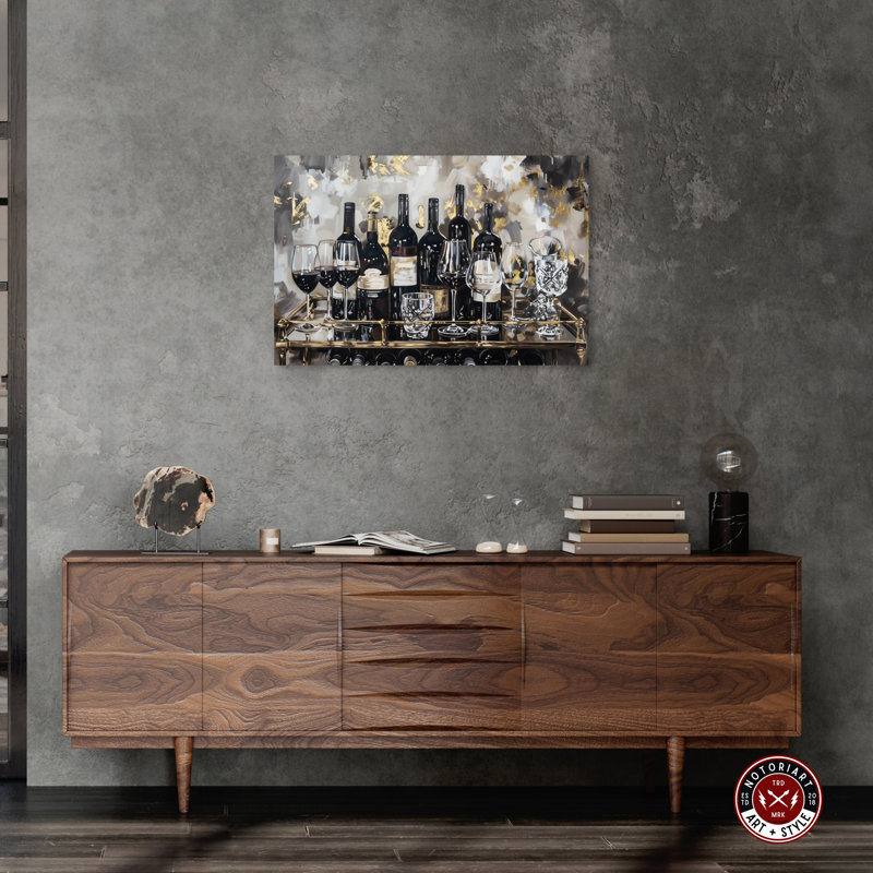Notoriart Now Serving Champagne, Toile tendue, H 20 po x l 30 po x P 1,5 po