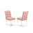 5 Piece Kitchen Table Set contain A Wood Table and 4 Beige Red Polyester Fabric Dinner Chairs with Stylish Back- Linen White Finish-761098970-761098961