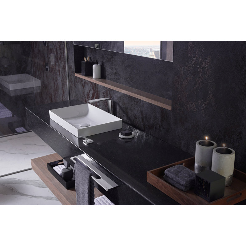 Ceramic Rectangular Vessel Bathrroom Sink with Overflow